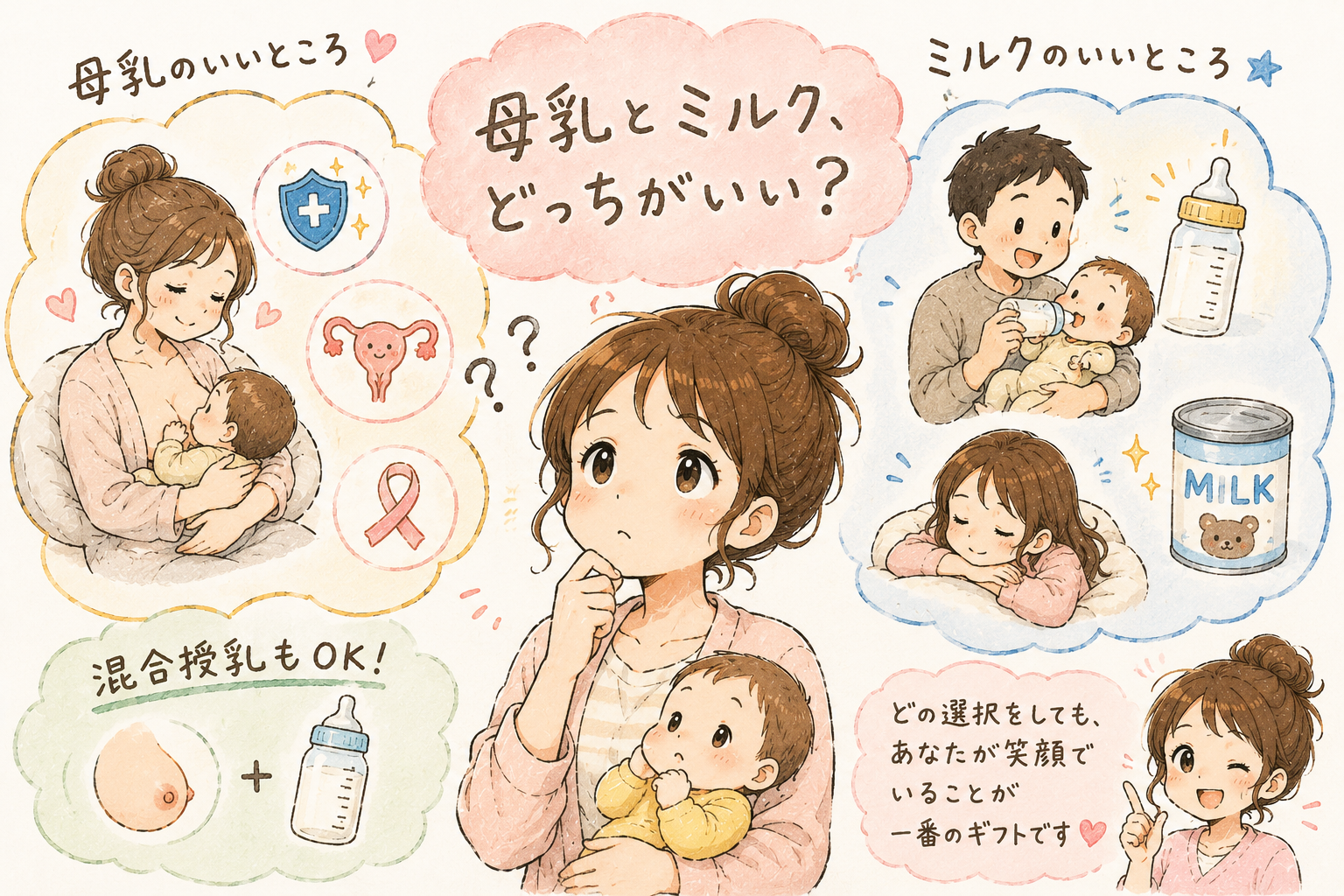 母乳とミルク、どっちがいい？【助産師が本音で解説】
