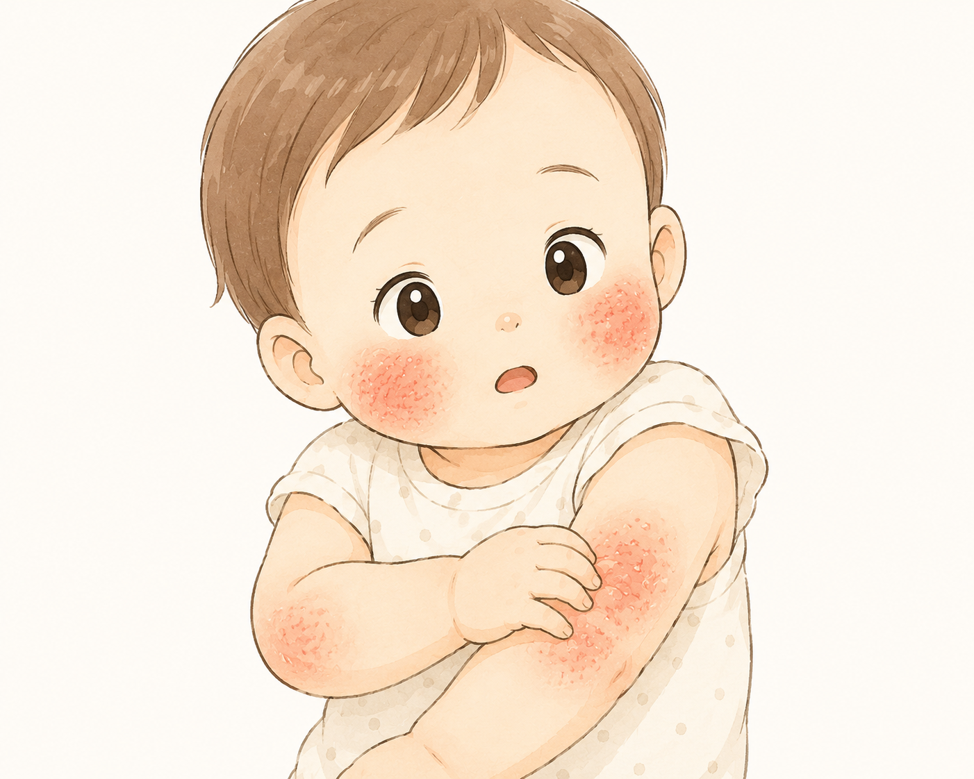 アトピー性皮膚炎のイラスト