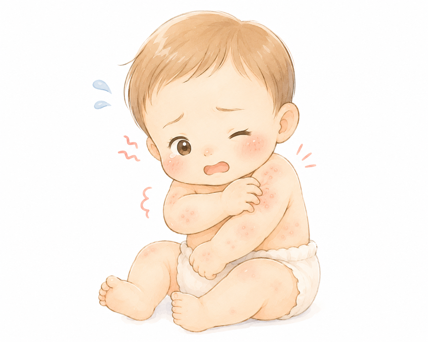 じんましん(蕁麻疹)のイラスト